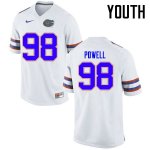 Youth Florida Gators #98 Jorge Powell NCAA Nike White Authentic Stitched College Football Jersey DTC0262PV